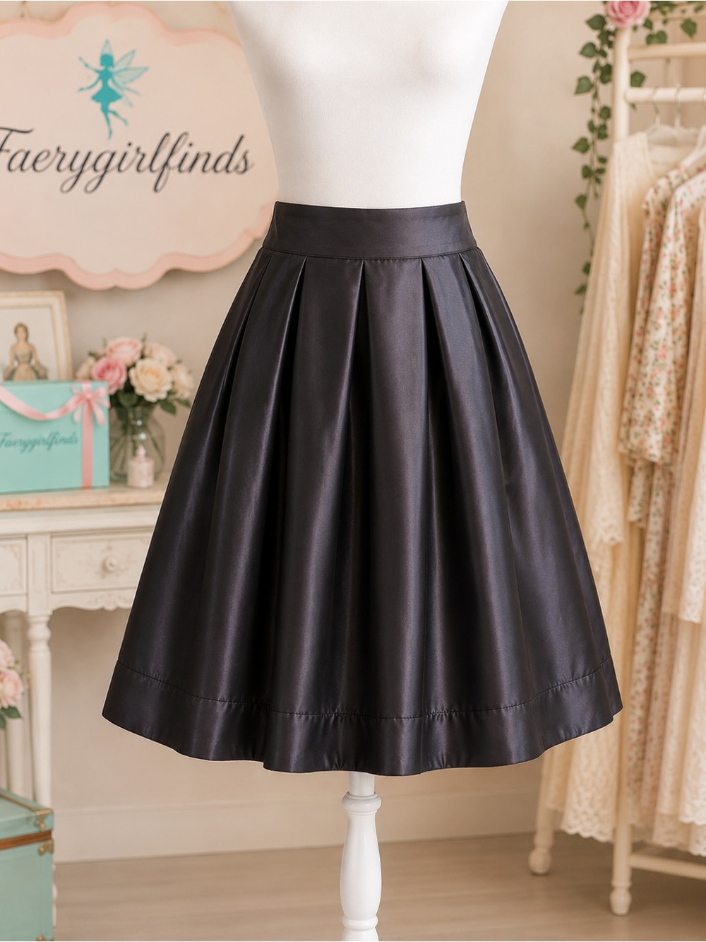 Banana Republic Deep Metallic Purple Pleated Skirt – Size 8